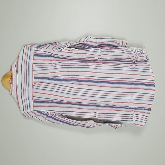 Linen Artisan NY 100% Linen Striped Button Up Size XL - Picture 5 of 16
